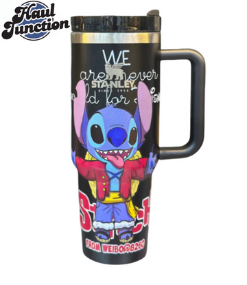 THE STANLEY X STITCH SPECIAL EDITION H2.0 FLOWSTATE QUENCHER TUMBLER 40OZ – BLACK