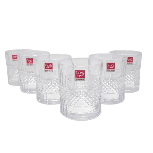 Glass Cup 6Pcs Set 315ml 8c-1988-25