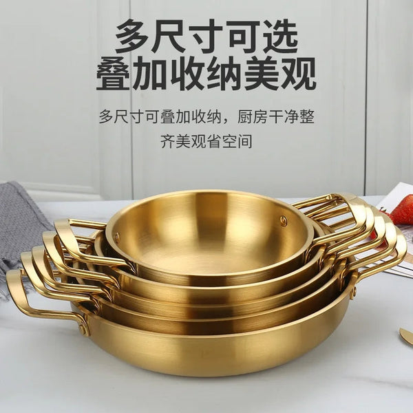 Stainless Steel Golden Wok