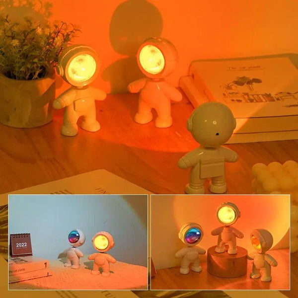 Cute Rechargeable Astronaut sunset lamp