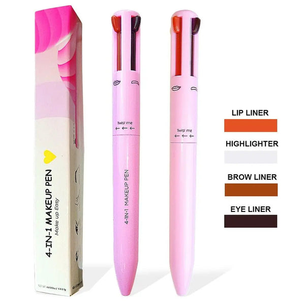 Multi Makeup 4-in-1 Pen(Eye Liner, Brow Liner, Lip Liner, & Highlighter)