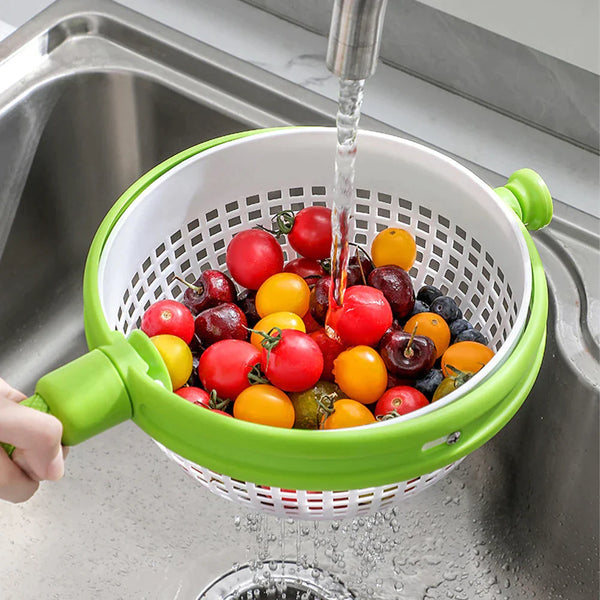 Vegetable And Salad Washing And Spinner Basket