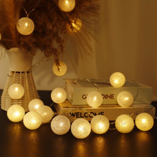 Cotton Balls Fairy Lights