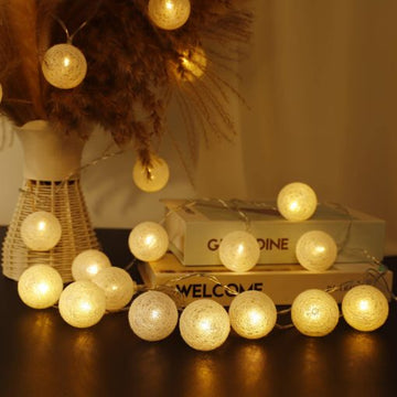 Cotton Balls Fairy Lights