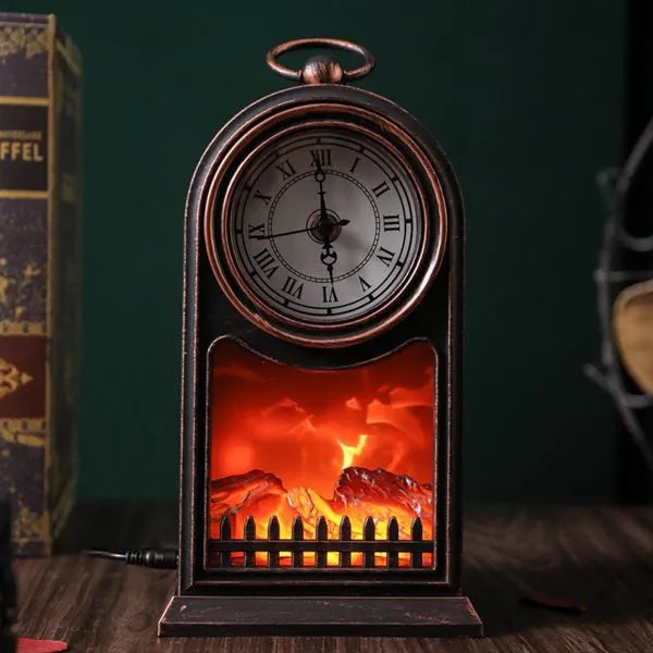 LED CLOCK TOWER FIREPLACE LANTERN