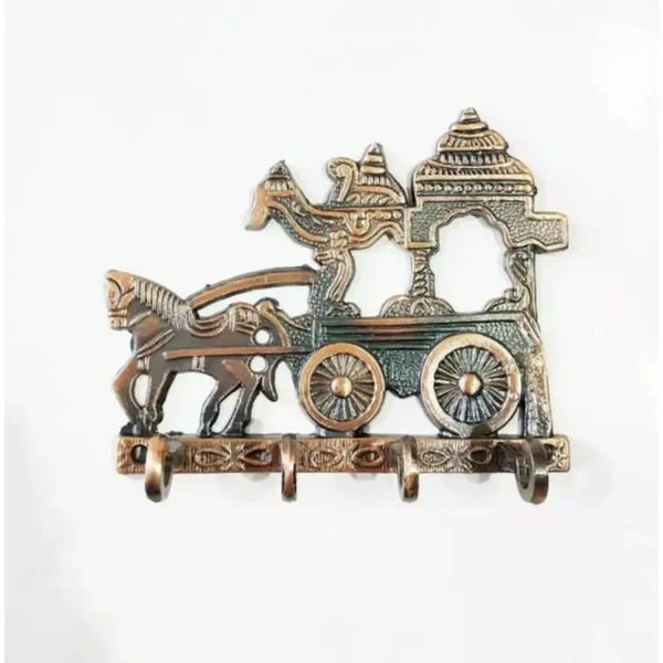 Horse Cart Key Holder, Buggy Key Hanger, Wall Mounted 4 Hook Key Holder, Wall Hanging Metal Key Holder With Screw, Home Key Holder