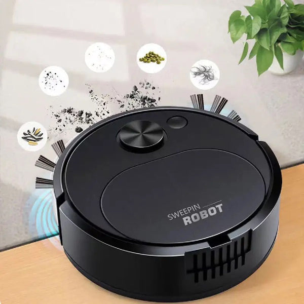 Robot Sweep Vacuum Cleaner, 3 In 1 Sweeping Robot Vacuum Cleaner, Smart Wireless Dragging Cleaning Sweeper, Automatic USB Charging Floor Cleaner Robo, Robotic Vacuum Cleaner, Quiet USB Chargeable Mini Cleaning Machine, Mini Robot Vacuum Cleaner