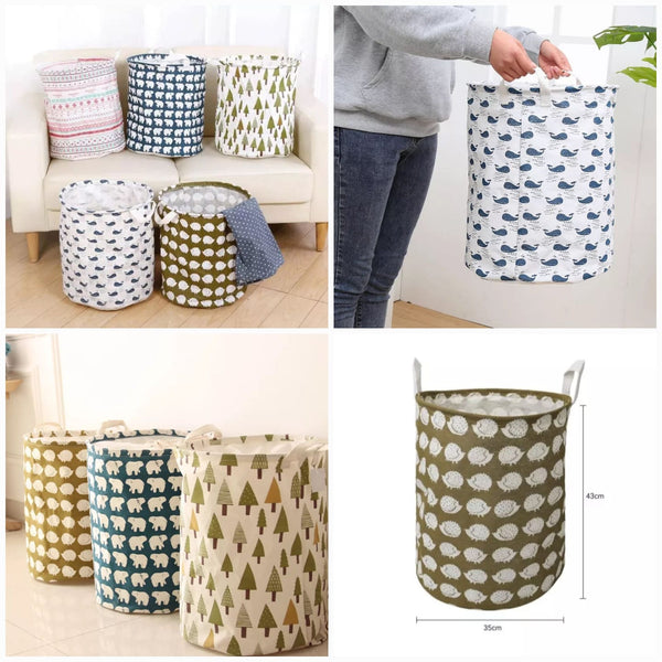 *Foldable Oxford Non-Wooven Waterproof Laundry Bag (All Prints In Picture Are Available)