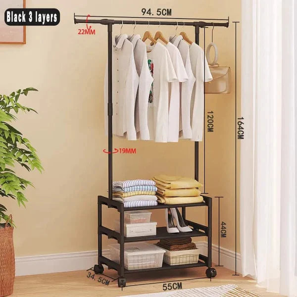 Attachable Store Rack 3 layer Attachable Cloth Rack