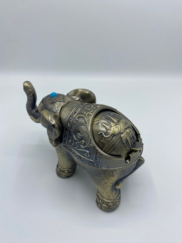 Vintage Metallic Elephant With Teeth Ornament Tray