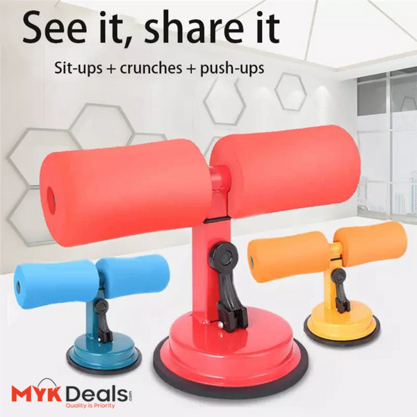 Sit Up Bar Fitness Equipment For Press Gym, Gym Muscle Trainer, Sit-Up Aid Abdominal Workout   Kin Abdominal Organ, Sit-ups Aid Men And Women Suction-cup