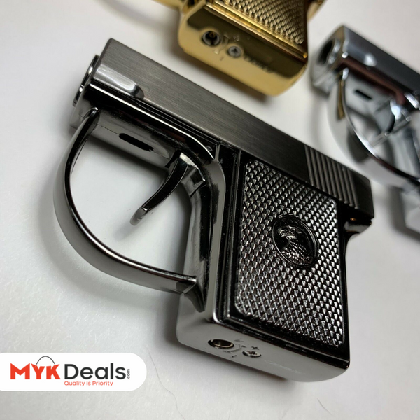 Mini Pocket Pistol Lighter, FP-45 Liberator Flame Lighter, Metal Turbo Gun Lighter, Windproof Cigar Lighter, Inflatable Lighter With Cigarette Case, Cigarette Storage Jet Flame Lighter, Anomia Metal Jet Flame Lighter