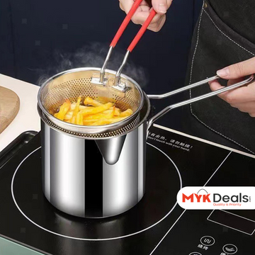 Kitchen Deep Frying Pot, Stainless Steel