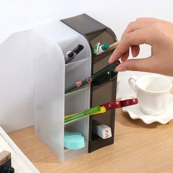 Multi-Function 4 Grid Desktop Pen Holder