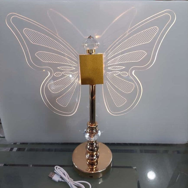 Butterfly Table Lamp, Retro Gold Acrylic Butterfly Desk Lamp, Stylish Bedside Lamp, Butterfly Desk Lamp