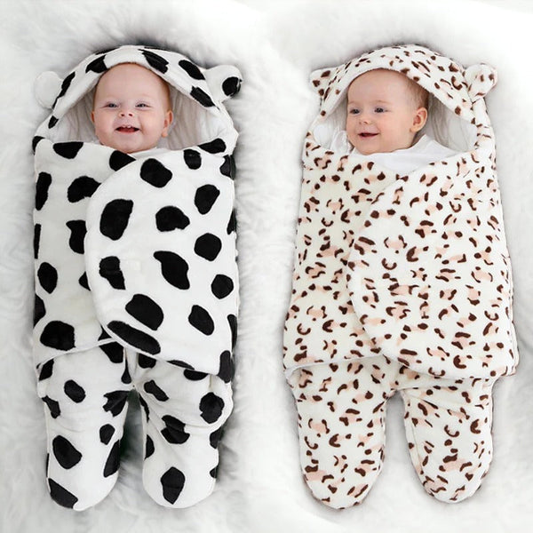 WINTER PRINTED SLEEPING BAG WITH FEETS & HOOD