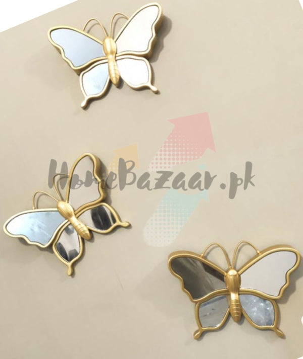 Butterfly Design 3pc Mirror Set