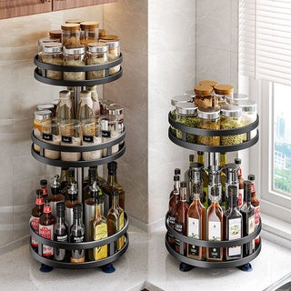 Rotatable Spice Rack Kitchen