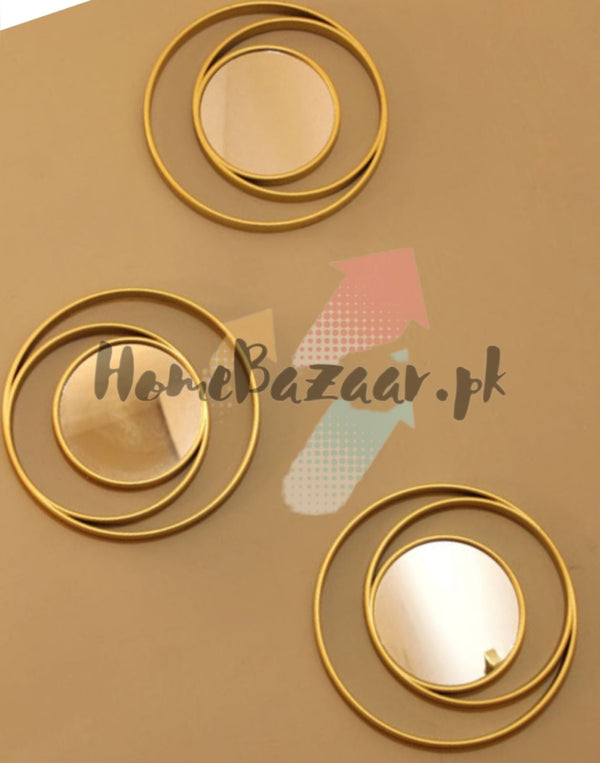 Round In Round Design 3pc Mirror Set