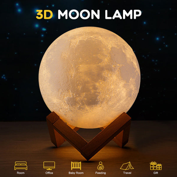 LED Night Light 3D Touch Moon Lamp